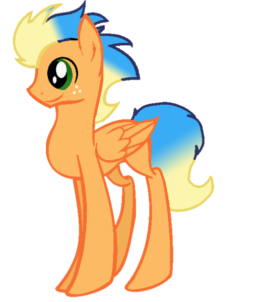 Size: 566x658 | Tagged: safe, artist:kitlynsolstice, artist:primefighterque, derpibooru import, oc, oc:banjo palooza, unofficial characters only, offspring, parent:applejack, parent:soarin', parents:soarinjack