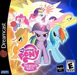 Size: 494x480 | Tagged: applejack, artist:lightdegel, box art, derpibooru import, dreamcast, fluttershy, mane six, pinkie pie, rainbow dash, rarity, safe, sega, twilight sparkle, video game