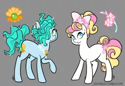 Size: 900x619 | Tagged: safe, artist:egophiliac, derpibooru import, august breeze, pony, august gladiolus, birthmonth ponies, flower, g3, g3 to g4, generation leap, hair over one eye, pearl, seashell