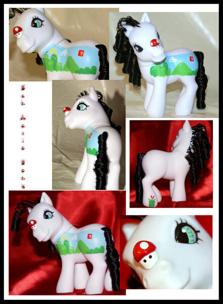 Size: 797x1085 | Tagged: artist:wylf, custom, derpibooru import, g3, irl, photo, ponified, safe, solo, super mario bros., toy