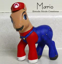 Size: 600x622 | Tagged: artist:bloopoet, custom, derpibooru import, g3, irl, mario, photo, ponified, safe, solo, super mario bros., toy