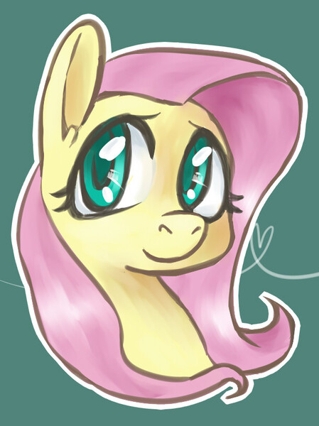 Size: 609x814 | Tagged: artist:whale, derpibooru import, fluttershy, safe, smiling, solo