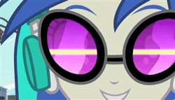 Size: 300x171 | Tagged: safe, derpibooru import, screencap, vinyl scratch, equestria girls, music to my ears, rainbow rocks, animated, solo, synesthesia
