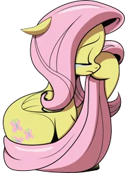 Size: 6993x9682 | Tagged: safe, artist:andypriceart, artist:refro82, derpibooru import, idw, fluttershy, pegasus, pony, absurd resolution, crying, eyes closed, female, flower, flower in hair, mare, simple background, sitting, solo, transparent background, vector