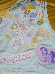 Size: 769x1024 | Tagged: safe, artist:lithefidercreatures, derpibooru import, care bears, clothes, g3, irl, lady lovely locks, photo, popples, vest