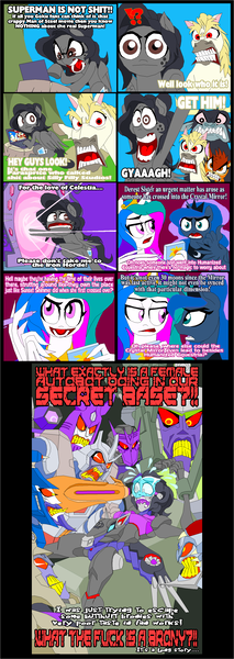 Size: 1289x3639 | Tagged: angry, artist:terry, bambi, bhaalspawn, blitzwing, bondage, comic, crossover, cyclonus, decepticon, deer, derpibooru import, disney, galvatron, inferno, lily orchard, lily peet, magic mirror, maximus, meme, oc, oc:homage, oc:lily orchard, oc:lily peet, ponysona, princess celestia, princess luna, rage, safe, sally acorn, scourge, shockwave, sonic the hedgehog, sonic the hedgehog (series), special eyes, tarn, this will end in tears and/or death, tidal wave, transformers, vulgar, wing hands