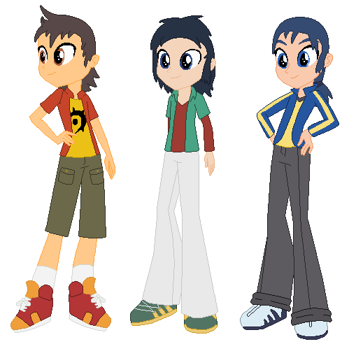 Size: 509x492 | Tagged: safe, artist:pegasisj12, derpibooru import, equestria girls, digimon, digimon frontier, equestria girls-ified, kouichi kimura, kouji minamoto, simple background, takuya kanbara, white background