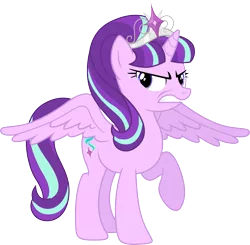 Size: 3057x3000 | Tagged: dead source, safe, artist:theshadowstone, derpibooru import, starlight glimmer, alicorn, pony, alicornified, crown, jewelry, race swap, regalia, simple background, solo, starlicorn, this will end in communism, transparent background, vector, xk-class end-of-the-world scenario