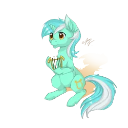 Size: 567x567 | Tagged: artist:nayra-the-wolf, derpibooru import, lyra heartstrings, lyre, safe, solo
