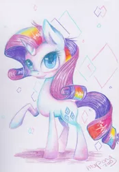 Size: 515x742 | Tagged: artist:mapony240, derpibooru import, rarity, safe, solo, traditional art