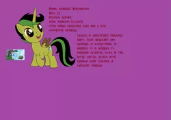 Size: 879x615 | Tagged: safe, derpibooru import, oc, oc:general northwoods, unofficial characters only, alicorn, pony, donut steel, gary stu, joke oc, male, recolor, solo