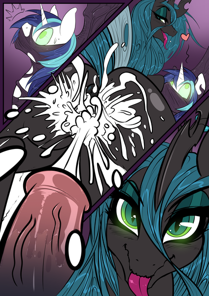 Size: 2893x4092 | Tagged: explicit, grimdark, artist:mirapony, derpibooru import, queen chrysalis, shining armor, comic:trypohobic love, :p, aftersex, anus, bedroom eyes, blushing, changeling slime, chrysdom, comic, cowgirl position, creampie, cum, cumming, female, female on male, female on male rape, femdom, glowing eyes, heart, horsecock, hypnosis, hypnotized, image, looking back, male, nudity, open mouth, penis, png, ponut, queen chrysalis raping shining armor, rape, sex, shining chrysalis, shiningsub, smiling, straight, stupid sexy chrysalis, tongue out, vulva, wide eyes