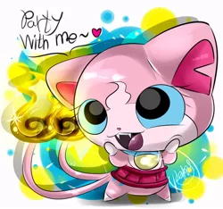 Size: 924x864 | Tagged: safe, artist:flappy27, derpibooru import, pinkie pie, cat, youkai, jibanyan, solo, species swap, yo-kai watch