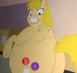 Size: 640x603 | Tagged: artist:pikapetey, bronycon, bronycon 2015, derpibooru import, fat, hilarious in hindsight, makeup, obese, oc, oc:crystal universe, oc:fatty cheeseburger, plot, safe, unofficial characters only