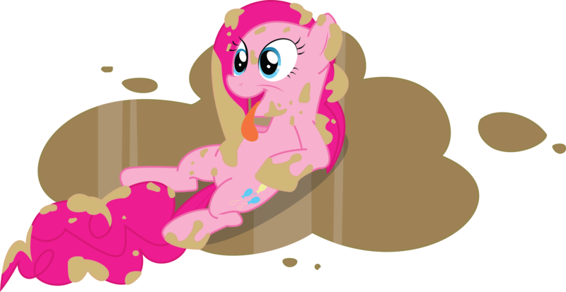 Size: 3968x2049 | Tagged: safe, artist:civwub, derpibooru import, pinkie pie, the return of harmony, chocolate, chocolate milk, chocolate rain, simple background, solo, tongue out, transparent background, vector