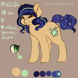 Size: 1000x1000 | Tagged: safe, artist:crystalgemsfusions, derpibooru import, oc, unofficial characters only, earth pony, pony