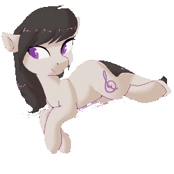 Size: 500x500 | Tagged: animated, artist:rue-willings, backwards cutie mark, blinking, derpibooru import, octavia melody, prone, safe, solo