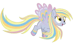 Size: 1500x900 | Tagged: safe, artist:jakeraschestadt, derpibooru import, derpy hooves, pegasus, pony, saiyan, dragon ball z, epic derpy, female, image, mare, png, rainbow power, rainbow power-ified, simple background, solo, super saiyan, transparent background, vector, xk-class end-of-the-world scenario