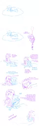Size: 866x2725 | Tagged: suggestive, artist:raridashdoodles, derpibooru import, rainbow dash, rarity, oc, oc:anon, human, pony, comic:rarity sets up a date for rainbow dash, /mlp/, balloon, blushing, bridle, cloud, comic, dialogue, do not want, flying, hilarity ensues, human on pony action, implied human on pony action, interspecies, lasso, open mouth, ponies riding ponies, prone, riding, sketch, sky, this will end in tears, this will not end well, virgin
