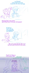 Size: 558x1371 | Tagged: source needed, useless source url, suggestive, artist:raridashdoodles, derpibooru import, rainbow dash, rarity, oc, oc:anon, human, pony, comic:rarity sets up a date for rainbow dash, /mlp/, blushing, chair, clothes, comic, date, dialogue, implied human on pony action, measuring tape, popcorn, sitting, sketch, suit, virgin