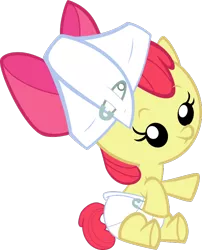 Size: 552x683 | Tagged: safe, derpibooru import, apple bloom, pony, ponyville confidential, .svg available, baby, baby pony, diaper, simple background, solo, svg, transparent background, vector