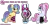 Size: 1264x632 | Tagged: safe, artist:osipush, derpibooru import, photo finish, pixel pizazz, violet blurr, ponified, saiyan, equestria girls, rainbow rocks, dragon ball z, equestria girls ponified, image, png, rainbow power, rainbow power-ified, simple background, the snapshots, transparent background, vector