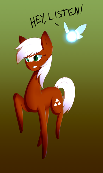 Size: 1000x1680 | Tagged: safe, artist:kaephic, derpibooru import, ponified, earth pony, pony, crossover, epona, female, mare, navi, the legend of zelda, the legend of zelda: ocarina of time