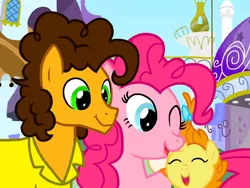 Size: 1024x768 | Tagged: artist:infogirl101, cheese sandwich, derpibooru import, foalsitting, pinkie pie, pound cake, pumpkin cake, safe