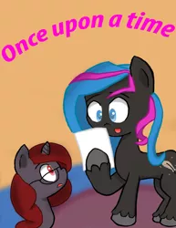 Size: 2550x3300 | Tagged: safe, derpibooru import, oc, oc:curse word, oc:scribbler, unofficial characters only, earth pony, pony, unicorn, fanfic, female, filly