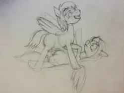 Size: 640x480 | Tagged: artist needed, comic:sunfall, derpibooru import, fallout equestria, /foe/, monochrome, oc, oc:downwash, oc:sunfall, source needed, suggestive, traditional art, unofficial characters only