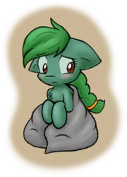 Size: 966x1342 | Tagged: safe, artist:zutcha, derpibooru import, oc, oc:lonely day, unofficial characters only, earth pony, pony, fanfic, fanfic:founders of alexandria, ponies after people, blanket, blushing, braid, embarrassed, fanfic art, female, floppy ears, hooves, illustration, mare, sitting, solo