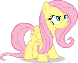 Size: 3299x2694 | Tagged: safe, artist:chir-miru, derpibooru import, fluttershy, pegasus, pony, angry, female, frown, inkscape, mare, simple background, solo, standing, transparent background, vector