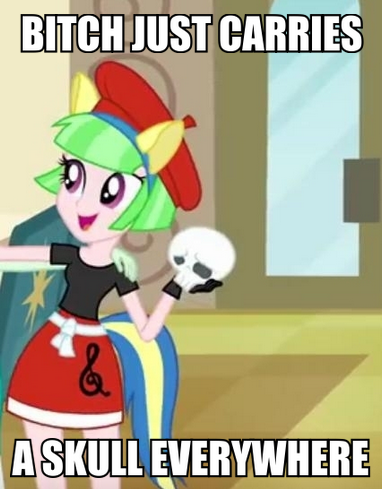 Size: 382x489 | Tagged: safe, derpibooru import, screencap, drama letter, watermelody, equestria girls, image macro, meme, vulgar