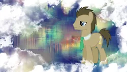 Size: 1920x1080 | Tagged: safe, artist:ainhel, artist:barrfind, artist:pangbot, derpibooru import, doctor whooves, time turner, pony, cloud, cloudy, male, stallion, vector, wallpaper