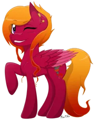 Size: 797x1002 | Tagged: safe, artist:missitofu, derpibooru import, oc, oc:mistral pyre, unofficial characters only, pegasus, pony, piercing, solo