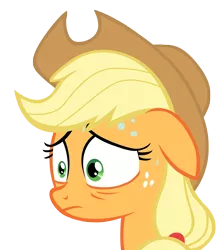 Size: 7000x7913 | Tagged: absurd resolution, applejack, artist:tardifice, derpibooru import, nervous, safe, simple background, solo, sweat, transparent background, vector, worry