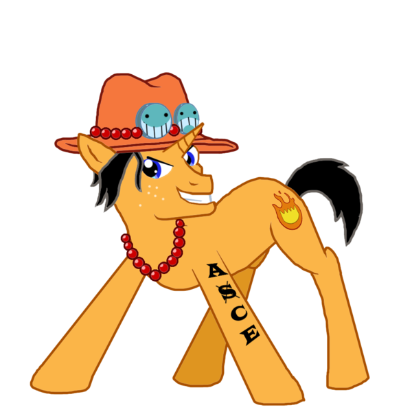 Artist Moheart7 Derpibooru Import One Piece Ponified Portgas D Ace Safe Solo Twibooru