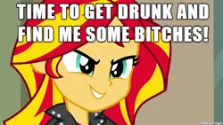 Size: 610x343 | Tagged: suggestive, derpibooru import, sunset shimmer, equestria girls, image macro, irate gamer, meme, quote, vulgar