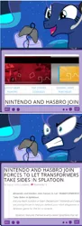 Size: 430x1182 | Tagged: safe, derpibooru import, princess luna, gamer luna, barely pony related, disappointed, exploitable meme, hasbro, meme, nintendo, obligatory pony, solo, splatoon, transformers, tv meme