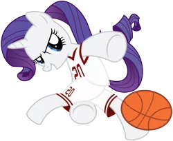 Size: 7300x6000 | Tagged: absurd resolution, artist:caliazian, basketball, clothes, derpibooru import, jersey, rarity, safe, solo, sports