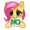 Size: 100x100 | Tagged: artist:pohwaran, derpibooru import, fluttershy, icon, no, picture for breezies, safe, simple background, solo, transparent background