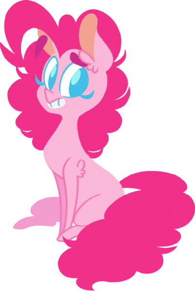 Size: 1336x2005 | Tagged: artist:strangiesleepy, derpibooru import, ear fluff, leg fluff, pinkie pie, safe, sitting, smiling, solo