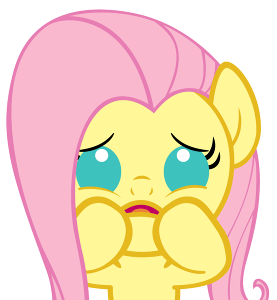 Size: 2400x2600 | Tagged: safe, artist:beavernator, derpibooru import, fluttershy, pony, baby, baby pony, babyshy, filly, foal, scared, solo