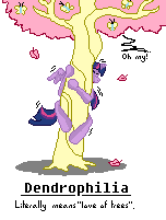 Size: 152x201 | Tagged: suggestive, artist:sehad, derpibooru import, fluttershy, twilight sparkle, twilight sparkle (alicorn), alicorn, pony, big book of fetishes, dendrophilia, female, fluttertree, lesbian, mare, nudity, oh my, pixel art, shipping, solo, twishy