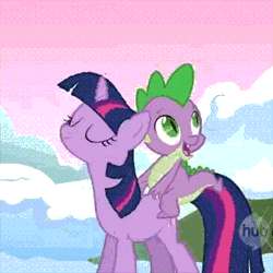 Size: 360x360 | Tagged: safe, artist:superedit, derpibooru import, edit, edited edit, edited screencap, screencap, spike, twilight sparkle, bird, dragon, pony, unicorn, winter wrap up, animated, dragons riding ponies, eating, eyes closed, hub logo, omnivore twilight, open mouth, ponies eating meat, raised hoof, reverse vore, reversed, riding, smiling, soft vore, songbird, the great and powerful superedit, twilight eats a bird, twipred, unicorn twilight, vore, wat