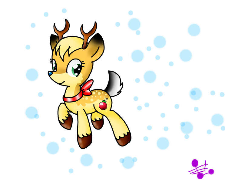 Size: 2600x2100 | Tagged: artist:spice5400, deer, derpibooru import, oc, reindeer, safe, solo, unofficial characters only