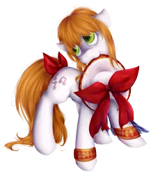 Size: 1231x1420 | Tagged: safe, artist:mufflinka, derpibooru import, ponified, earth pony, pony, bow, clothes, cornet, hat, rhapsody: a musical adventure, scarf, simple background, solo, transparent background