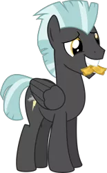 Size: 2000x3228 | Tagged: safe, artist:fonypony, derpibooru import, thunderlane, pegasus, pony, backwards cutie mark, clenched teeth, cute, gala ticket, golden ticket, male, mouth hold, simple background, smiling, solo, stallion, thunderbetes, transparent background, vector