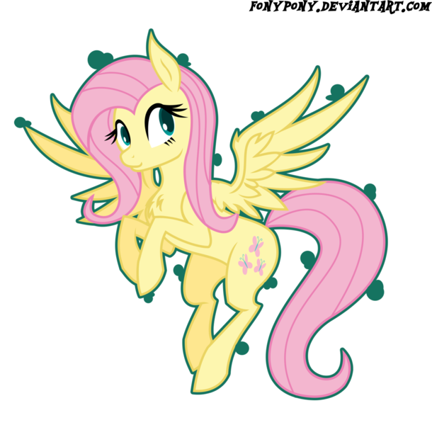 Size: 1960x1927 | Tagged: artist:fonypony, artist:stepandy, color edit, derpibooru import, fluttershy, flying, looking away, looking sideways, safe, simple background, solo, spread wings, transparent background, wings