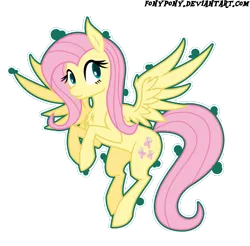 Size: 1960x1927 | Tagged: artist:fonypony, artist:stepandy, color edit, derpibooru import, fluttershy, flying, looking away, looking sideways, safe, simple background, solo, spread wings, transparent background, wings